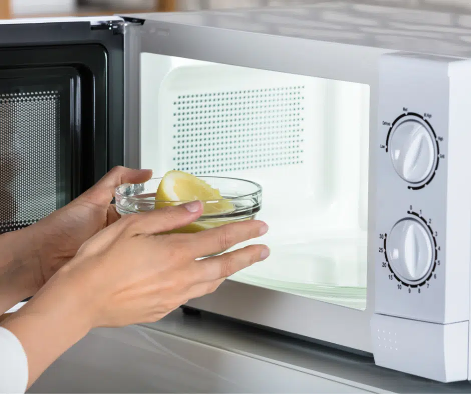 lemons to clean your microwave