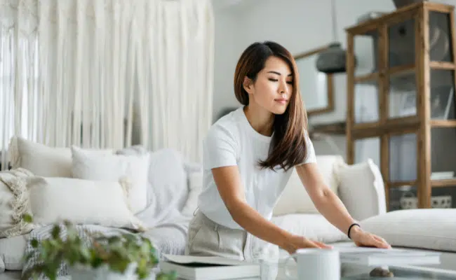 decluttered home